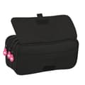 Miniatyrbild 2 av 4: Tredubbel Carry-all Kappa Black and pink Svart (21,5 x 10 x 8 cm)