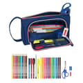 Miniatyrbild 2 av 4: Pennfodral med tillbehör Kelme Navy blue Orange Marinblå 20 x 11 x 8.5 cm (32 Delar)