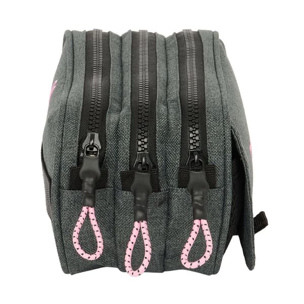 Tredubbel Carry-all Kappa Silver pink Grå 21,5 x 10 x 8 cm