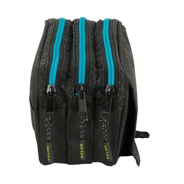 Tredubbel Carry-all Kelme Iron Svart 21,5 x 10 x 8 cm