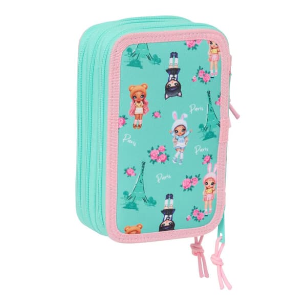 Trippel pennfodral Na!Na!Na! Surprise Bunny Rosa Turkos 12,5 x 19,5 x 5,5 cm 37 Delar