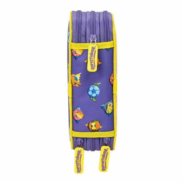 Trippel pennfodral SuperThings Guardians of Kazoom Purpur Gul (36 Delar)