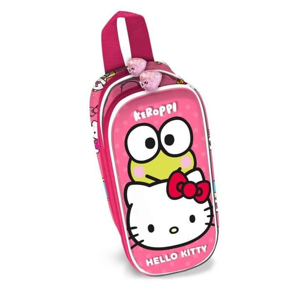 Pennfodral - Hello Kitty - Rolig - Rosa - En storlek - Dubbel fack