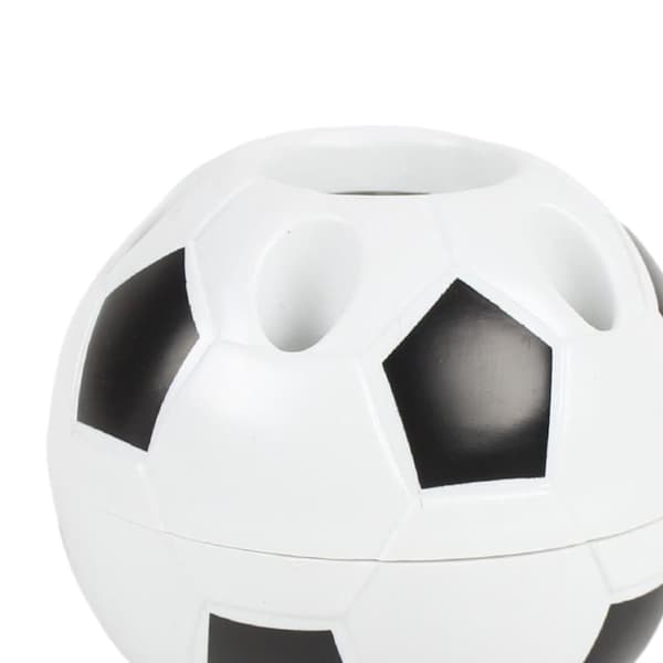 Creative Pencil Pot-Pennhållare för fotboll Office Pencil Storage Box (svart och vit)
