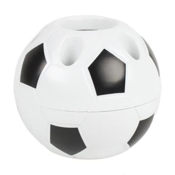 Creative Pencil Pot-Pennhållare för fotboll Office Pencil Storage Box (svart och vit)