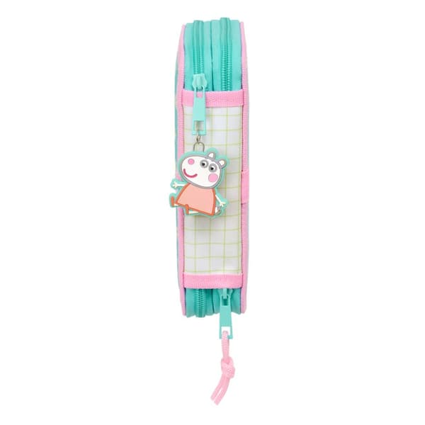 Penalhus med Tilbehør Peppa Pig Pretty flowers Gul Mint 12.5 x 19.5 x 4 cm 29 Dele