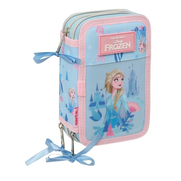 Penalhus med Tilbehør Frozen Ice magic Lyseblå 12,5 x 19,5 x 5,5 cm 37 Dele