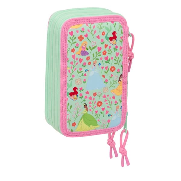 Penalhus med Tilbehør Disney Princess Bloom Pink Akvamarin 12,5 x 19,5 x 5,5 cm 37 Dele