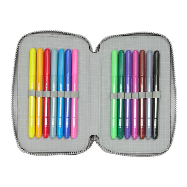 Dobbelt penalhus Batman Game over Sort 12.5 x 19.5 x 4 cm Dobbelt penalhus 29 Dele