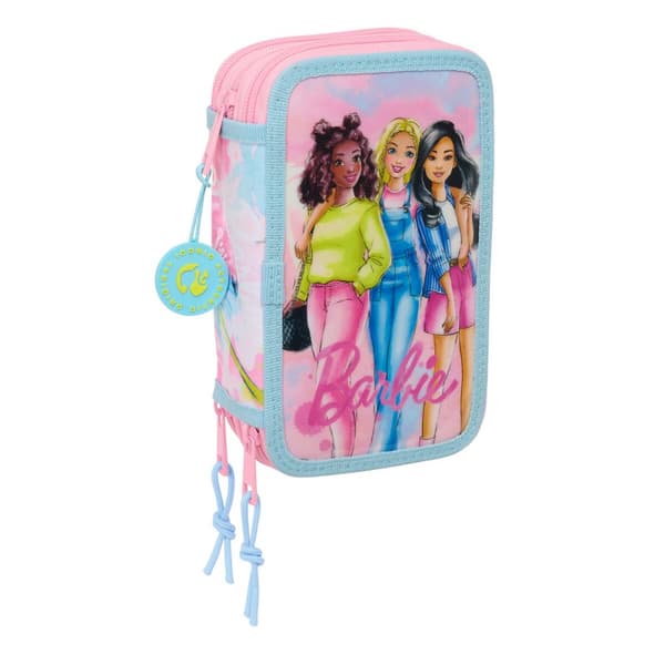 Koululaisen penaali lisätarvikkeilla Barbie Painterly Pinkki Taivaansininen 12,5 x 19,5 x 5,5 cm 37 Kappaletta
