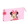Pikkukuva 1 / 3: Kolmilokeroinen laukku Minnie Mouse Naive Pinkki 22 x 12 x 3 cm