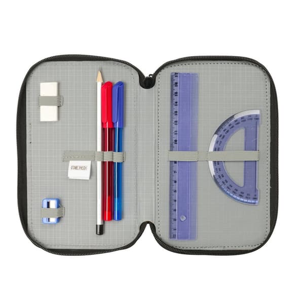 Kolmoiskynäkotelo One Piece Pirates Musta 12,5 x 19,5 x 5,5 cm 37 Kappaletta