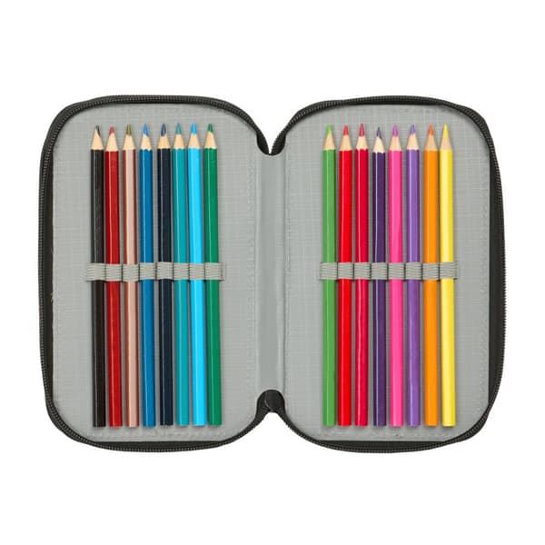 Kolmoiskynäkotelo One Piece Pirates Musta 12,5 x 19,5 x 5,5 cm 37 Kappaletta