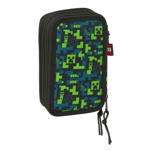 Kolmoiskynäkotelo Minecraft Tnt Monivärinen 12,5 x 19,5 x 5,5 cm 37 Kappaletta