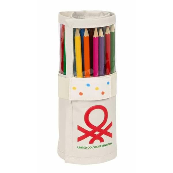 Kynäkotelo Benetton Topitos Valkoinen Luonnollinen 20 x 7 cm Hiiri