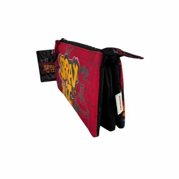 Tredobbelt bæretaske Toybags Grafitti 11 x 23 x 5 cm