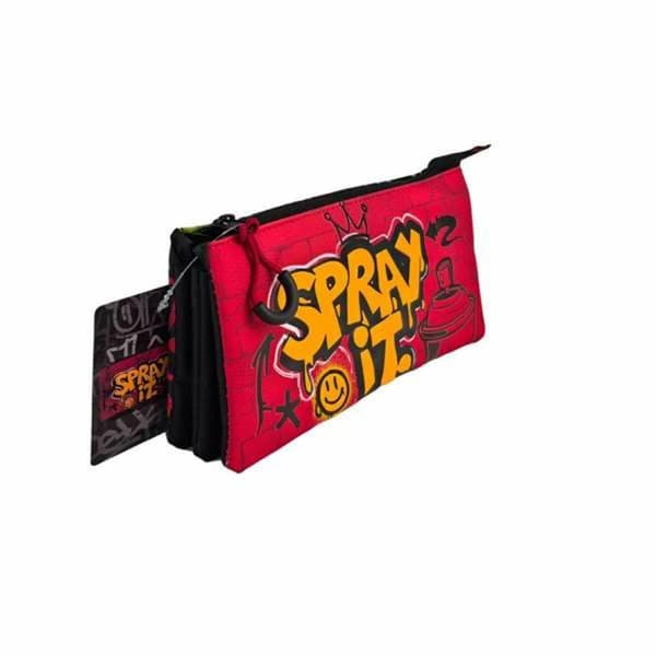 Tredobbelt bæretaske Toybags Grafitti 11 x 23 x 5 cm