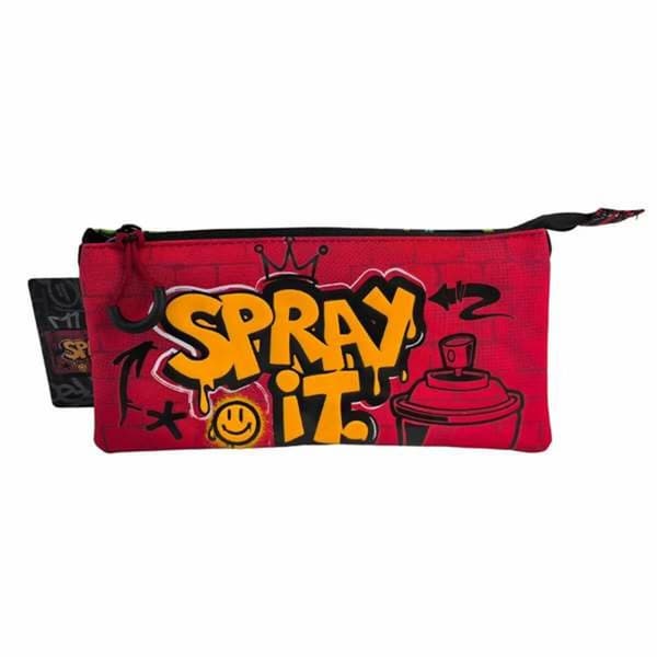 Tredobbelt bæretaske Toybags Grafitti 11 x 23 x 5 cm