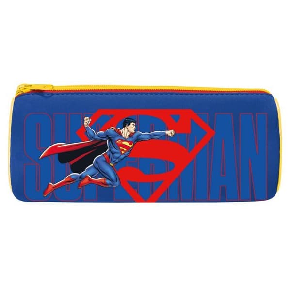 Rund Skoltyg Superman - Maped - Mjuk Tyg Anti-Rivning - 21 cm x 6 cm - Blå