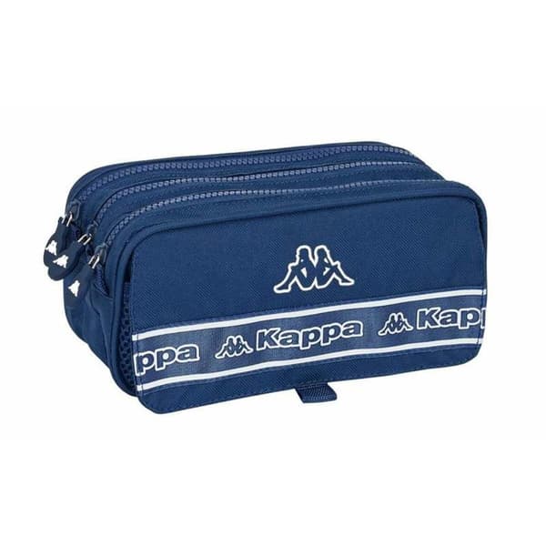Tredubbel Carry-all Kappa Basics Marinblå 21,5 x 10 x 8 cm
