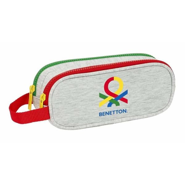 Kaksilokeroinen laukkku Benetton Pop Harmaa 21 x 8 x 6 cm