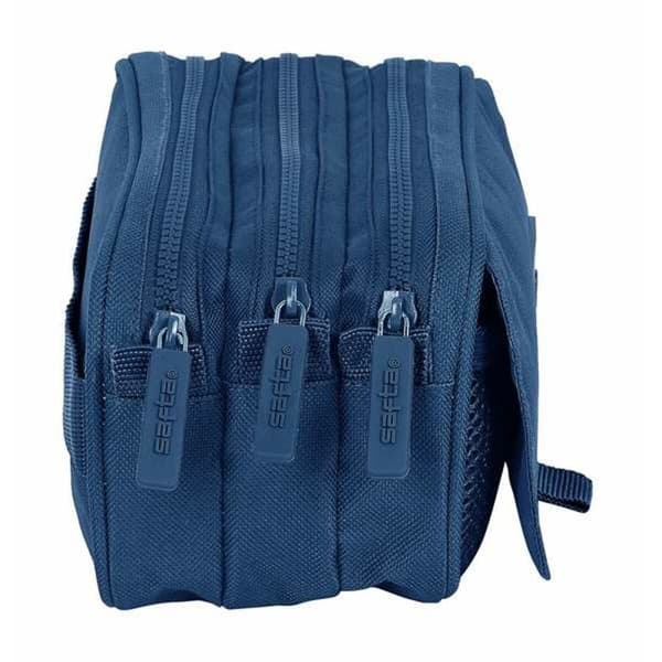 Kolmilokeroinen laukku Safta Basic Laivastonsininen 21,5 x 10 x 8 cm