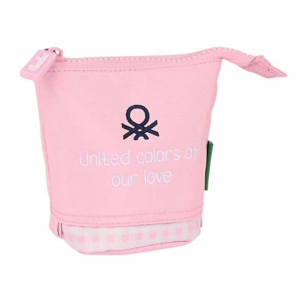 Bag Benetton Vichy Ljusrosa 19 x 6 cm