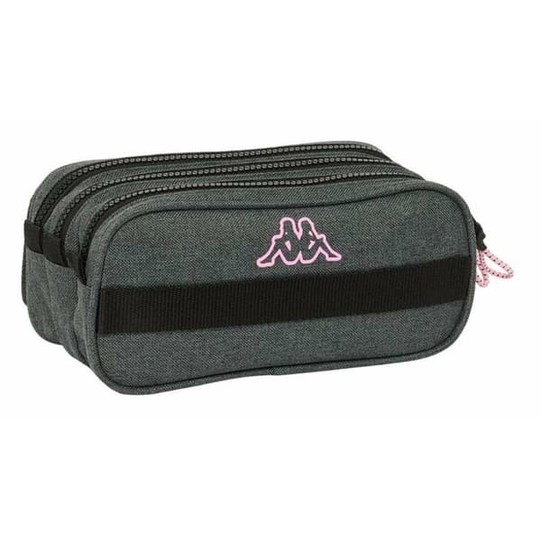 Tredubbel Carry-all Kappa Grå 21,5 x 10 x 8 cm