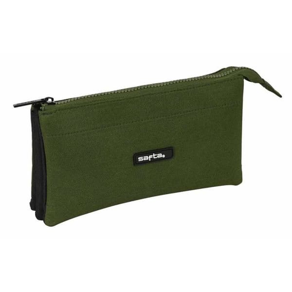 Tredubbel Carry-all Safta Dark Forest Grön 22 x 12 x 3 cm