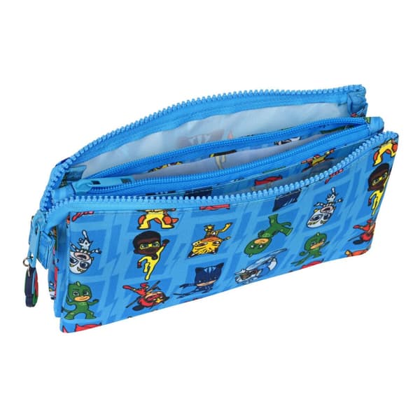 Tredobbelt bæretaske PJ Masks Blå 22 x 12 x 3 cm