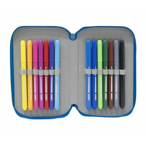 Dobbelt penalhus R. C. Deportivo de La Coruña Blå Hvid 12,5 x 19,5 x 4 cm
