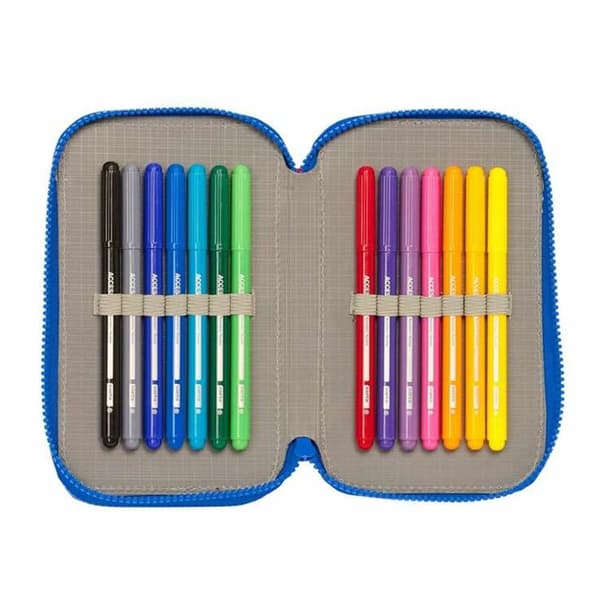 Dobbelt penalhus Cars Race Ready 12,5 x 19,5 x 4 cm