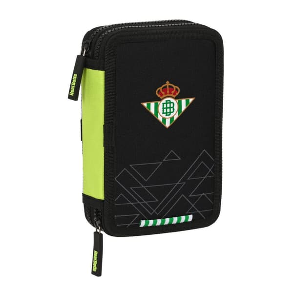 Dobbelt penalhus Real Betis Balompié Sort 12,5 x 19,5 x 4 cm