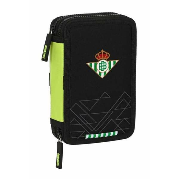 Dobbelt penalhus Real Betis Balompié Sort 12,5 x 19,5 x 4 cm