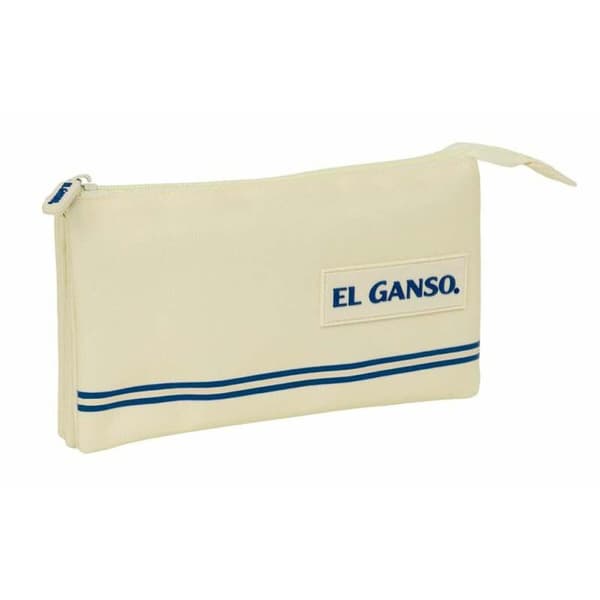 Tredobbelt bæretaske El Ganso Basics Beige 22 x 12 x 3 cm