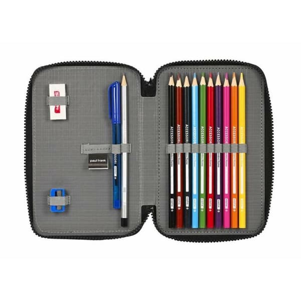 Dobbelt penalhus Paul Frank Campers Sort 12,5 x 19,5 x 4 cm