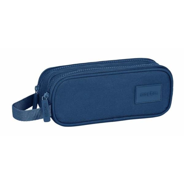 Dobbelt carry-all Safta Basic Marineblå 21 x 8 x 6 cm