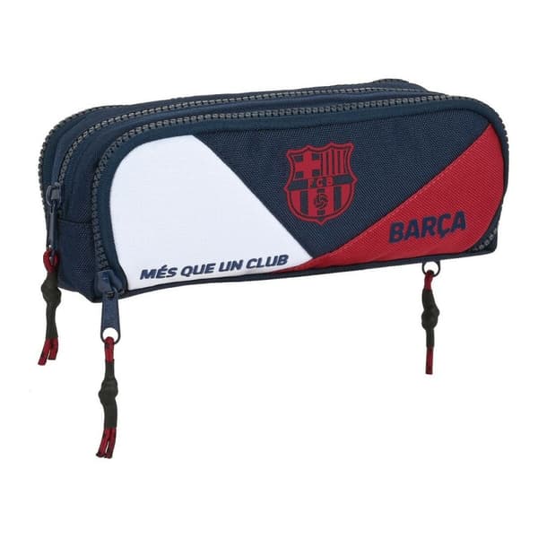 Tredubbel Carry-all F.C. Barcelona Blå Rödbrun 21 x 8 x 8 cm