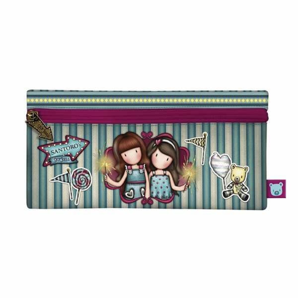 Flerbruksveske Gorjuss Fairground Fireworks Rødbrun 22 x 11 x 1,5 cm Smal
