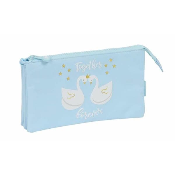 Trippelbag Glowlab Kids Lyse Blå 22 x 12 x 3 cm Svane