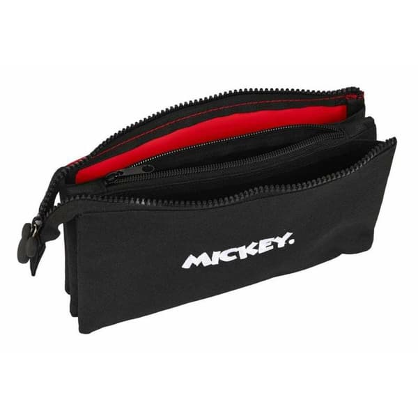 Trippelbag Mickey Mouse Mickey mood Svart Rød 22 x 12 x 3 cm