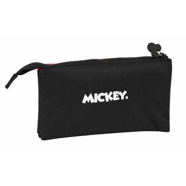 Trippelbag Mickey Mouse Mickey mood Svart Rød 22 x 12 x 3 cm