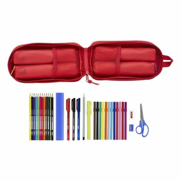 Penalhus rygsæk Sevilla Fútbol Club Rød 12 x 23 x 5 cm 33 Dele
