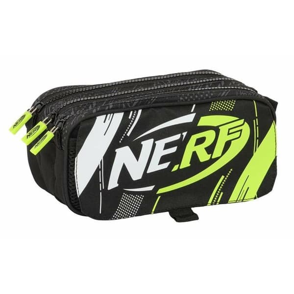 Tredobbelt bæretaske Nerf Get Ready Sort 21,5 x 10 x 8 cm