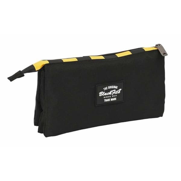 Tredobbelt bæretaske BlackFit8 Zone Sort 22 x 12 x 3 cm Genbrug