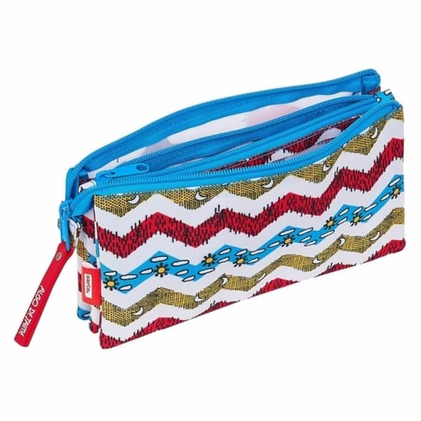 Tredobbelt bæretaske Algo de Jaime Ocean 22 x 12 x 3 cm Hvid