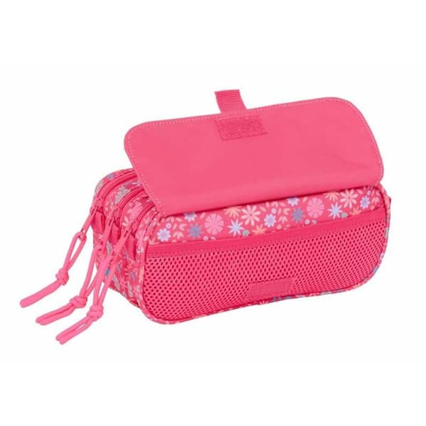 Tredobbelt bæretaske Safta Pink 21,5 x 10 x 8 cm