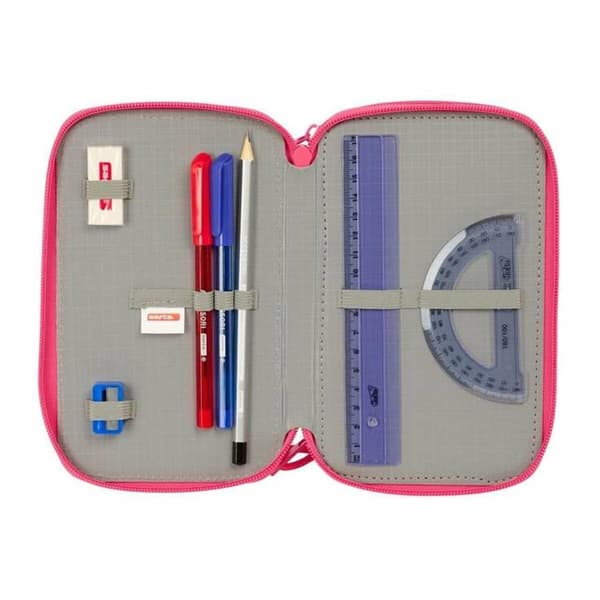 Tredobbelt Penalhus Safta 12,5 x 19,5 x 5,5 cm 37 Dele
