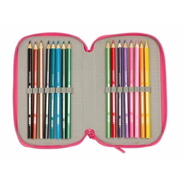 Tredobbelt Penalhus Safta 12,5 x 19,5 x 5,5 cm 37 Dele