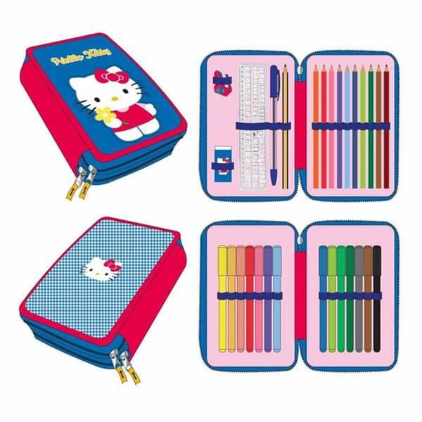 Penalhus Hello Kitty Blå 12,5 x 19,5 x 4,5 cm